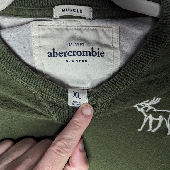 Y2K Abercrombie & Fitch Mens Muscle Long Sleeve Shirt Size XL - Picture 5 of 5